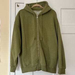 John Galt Brandy Melville Overzised Zip-Up Hoodie
